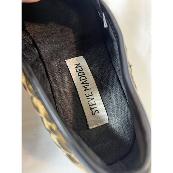 Steve Madden Women Animal Print Quilted Fabric Slip On  Sneakers Sz 7 JECNTRCO - Picture 6 of 12